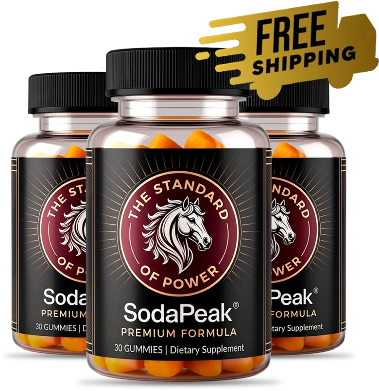 SodaPeak vitality gummy bottles